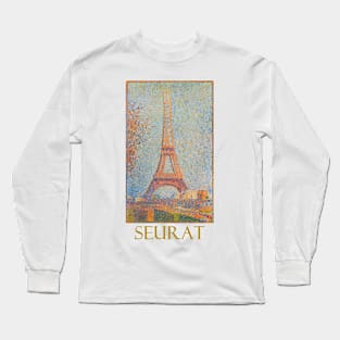 The Eiffel Tower (1889) by Georges Seurat Long Sleeve T-Shirt